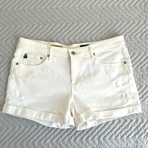 AG white jean shorts, size 32, NEVER WORN
